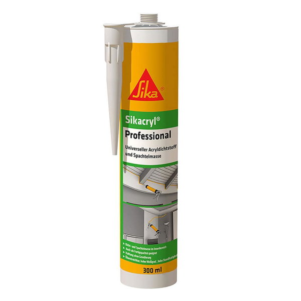 Sika biały uszczelniacz akrylowy do fug uszczelniających i przyłącze 300 ml