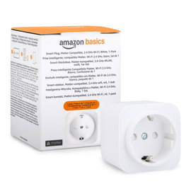 Amazon Basics Smart Gniazdko Wi-Fi, kompatybilne z Alexa i Google Home