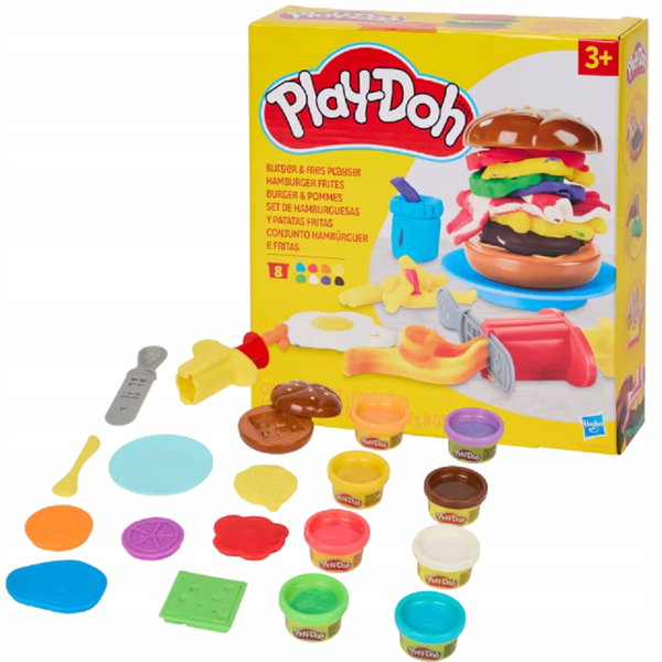 Zestaw Play-Doh Kitchen Creations Hamburger z frytkami 8 tubek 227 g