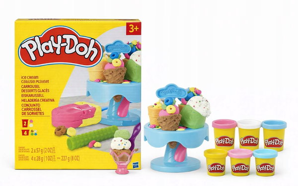 Hasbro PLAY-DOH ICE CREAM CAROUSEL – KARUZELA LODOWA Z CIASTOLINY 6 tubek