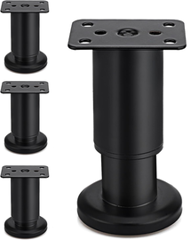 4 sztuki regulowanych nóżek meblowych - 60mm x (80-120) mm