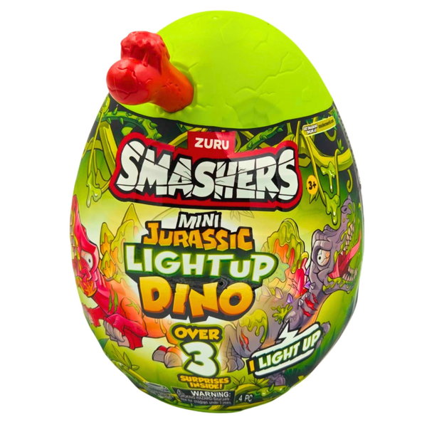 Smashers Mini Jurassic Light Up Dino Jajo z niespodzianką czerwona kość