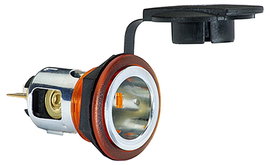 Gniazdo z przykręcanym zaciskiem listwowym, czerwonym Hella