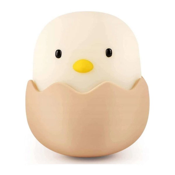 Lampka Nocna Kurczak Eggshell Led Dla Dzieci Silikonowa na Usb