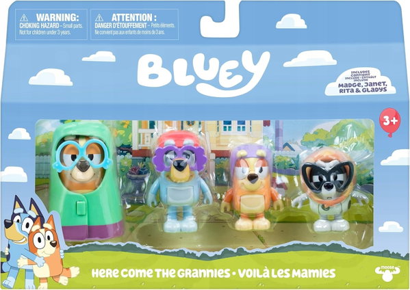 Zestaw figurek Moose Toys Bluey Here Come The Grannies 4 szt.