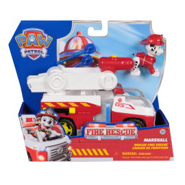 Psi Patrol Fire Rescue pojazd z figurką wóz strażacki Marshalla +pociski