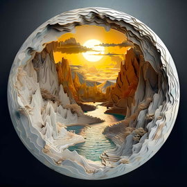 PUZZLE DREWNIANE DUŻE 300 ELEMENTÓW W DREWNIANYM PUDEŁKU ZACHÓD SŁOŃCA 3D