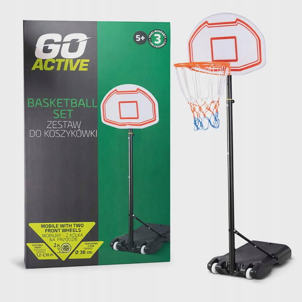 Zestaw do koszykówki Go Active- regulow. wysokość 120-210cm obciążenie 28L
