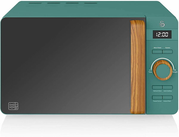 Swan Nordic kuchenka mikrofalowa cyfrowa 800W 20L 6 poziomów zielony matowy