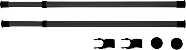 WENKO Herkules Drążek do Szafy Teleskopowy 75-120 cm 2 szt. Czarny 20 kg