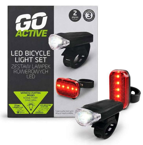 ZESTAW LAMPEK ROWEROWYCH LED GO ACTIVE 33 LM