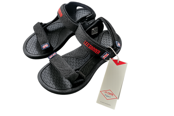 CZARNE LEKKIE SANDAŁY DAMSKIE LEE COOPER ROZMIAR 38/39 WKŁADKA 24,5 CM