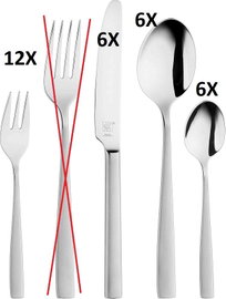 Zestaw sztućców Zwilling 30 elementów 6 Kompletów Srebrne Roseland