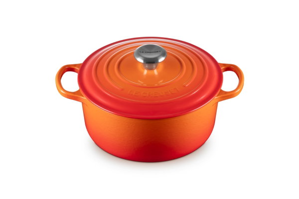 Garnek tradycyjny Le Creuset żeliwny emaliowany pomarańczowy 4,2 l 24 cm