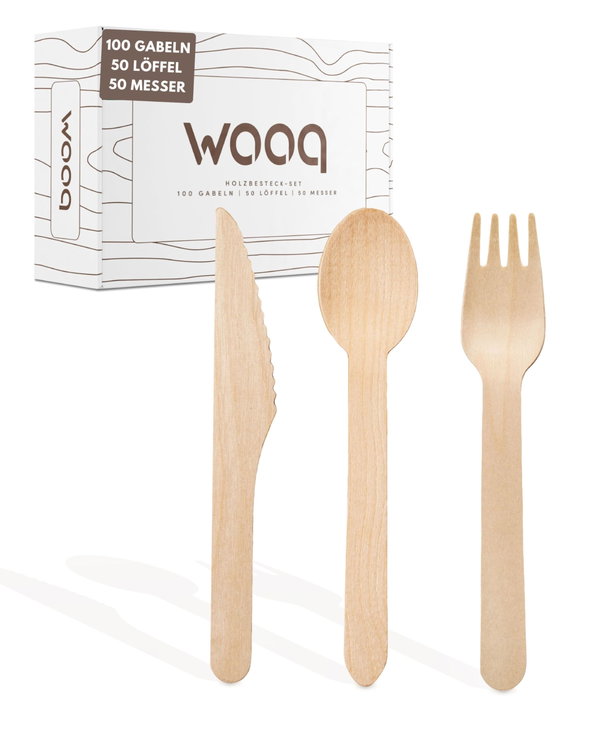 DREWNIANE SZTUĆCE EKOLOGICZNY ZESTAW 200 SZTUK