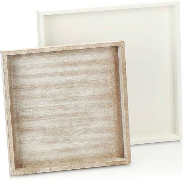 Zestaw 2 tac z drewna do serwowania com-four 30x30 + 25x25