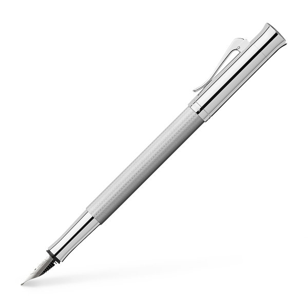 Graf von Faber-Castell Guilloche Barley Rhodium – pióro wieczne 18K