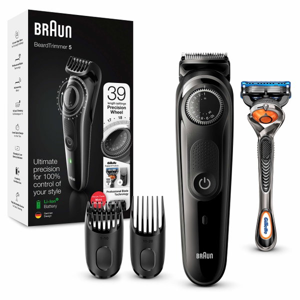 Braun BT5242 Trymer do Brody i Włosów – 39 Ustawień Długości, Bezprzewodowy