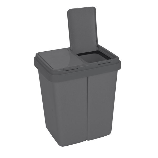 Kosz na śmieci plastik Ribelli 25l szary