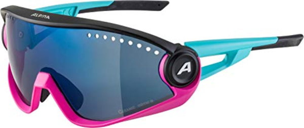 Okulary sportowe ALPINA 5W1NG niebiesko-magenta-czarny mat unisex dorośli