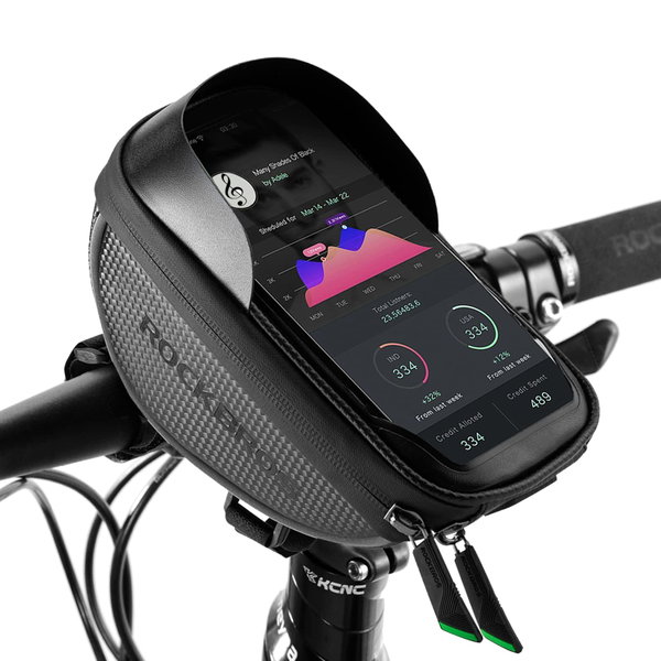 Torba ROCKBROS Wodoodporna na Kierownicę Smartfon do 6.5 cala Czarna