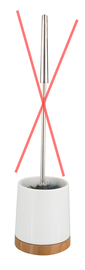 WC-Garnitur Bamboo ceramiczny pojemnik do WC biała bambus 11x44 cm