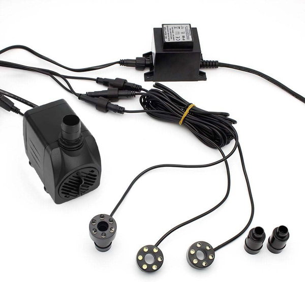 Pompa fontannowa do oczka wodnego 1500l/h Forever Speed 3x Ring LED 25W