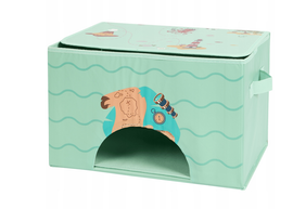 POJEMNIK ORGANIZER NA ZABAWKI Z MATĄ 39X24X97,5 CM KOLOR ZIELONY