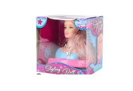 MINI GŁOWA DO STYLIZACJI CZESANIA WŁOSÓW FRYZJER + AKCESORIA zabawka