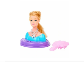 MINI GŁOWA DO STYLIZACJI CZESANIA WŁOSÓW FRYZJER + AKCESORIA zabawka