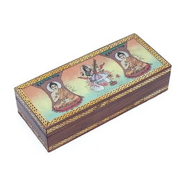 Pudełko na Karty Tarota i Biżuterię, Budda i Saraswati
