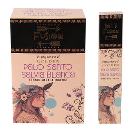Kadzidełka Golden Fusion  - Palo Santo i Biała Szałwia 15g