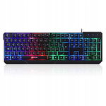 KLIM CHROMA K9 USB klawiatura przewodowa gamingowa membranowa RGB PC