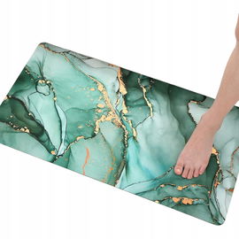 DYWANIK ŁAZIENKOWY ANTYPOŚLIZGOWY MATA ŁAZIENKOWA TURKUSOWA 60x40 cm