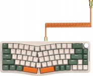AJAZZ AKS068 przewodowa mechaniczna klawiatura gamingowa spiralny przewód