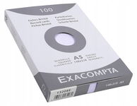 Exacompta 100 sztuk Karty indeksowe A5 w kratkę białe 13208E | 184x210 |