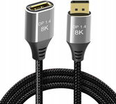 Cablecc Przedłużacz DisplayPort 1.4 DP 8K 4K@144Hz HDR 100cm 1m.