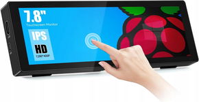 Ekran dotykowy mini przenośny monitor 7,8 cala HD 1280 x 400 IPS HDMI USB