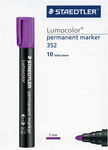 10x Marker Permanentny Staedtler 352-6 Lumocolor Fioletowy okrągły