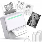Mini drukarka termiczna przenośna C19 Bluetooth (zielona) DRUKUŚ + 5 rolek