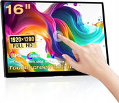 Przenośny monitor dotykowy Pisichen 16" IPS USB-C PS4/PS5 PC 1920 x 1200p