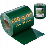 TAŚMA OGRODZENIOWA 19x35m OSŁONA NA OGRODZENIA PANELOWE +UV PŁOT 650g/m²