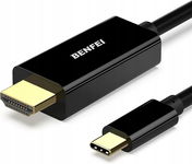 Kabel USB typu C (Thunderbolt 3) do HDMI 4K UHD 1,8 m BENFEI pozłacany