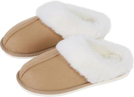 Kapcie damskie zimowe ocieplane futerko ciepłe L 40-41 beżowe camel