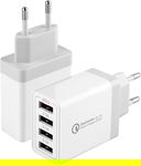 Ładowarka sieciowa 33W QC 3.0 4 porty USB