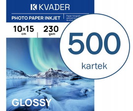 500 SZT! PAPIER FOTO 10x15 DO ZDJĘĆ A6 POŁYSK 230g do drukarki atramentowej