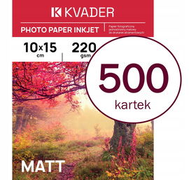 500 SZT! 10x15 PREMIUM PAPIER FOTOGRAFICZNY DO ZDJĘĆ 10x15 MATT 220g INKJET