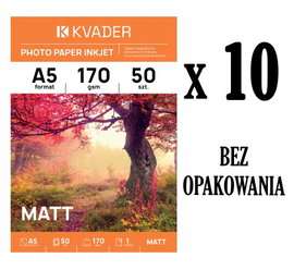 500szt HURT! PAPIER A5 DO ZDJĘĆ FOTO 15x21 MATOWY 170g DRUK ATRAMENTOWY