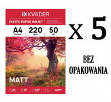 250 SZT PAPIER FOTOGRAFICZNY A4 DO ZDJĘĆ MAT 220g do drukarki atramentowej