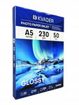 PAPIER DO ZDJĘĆ 15x21 FOTO A5 POŁYSK 230g 50szt do drukarki atramentowej